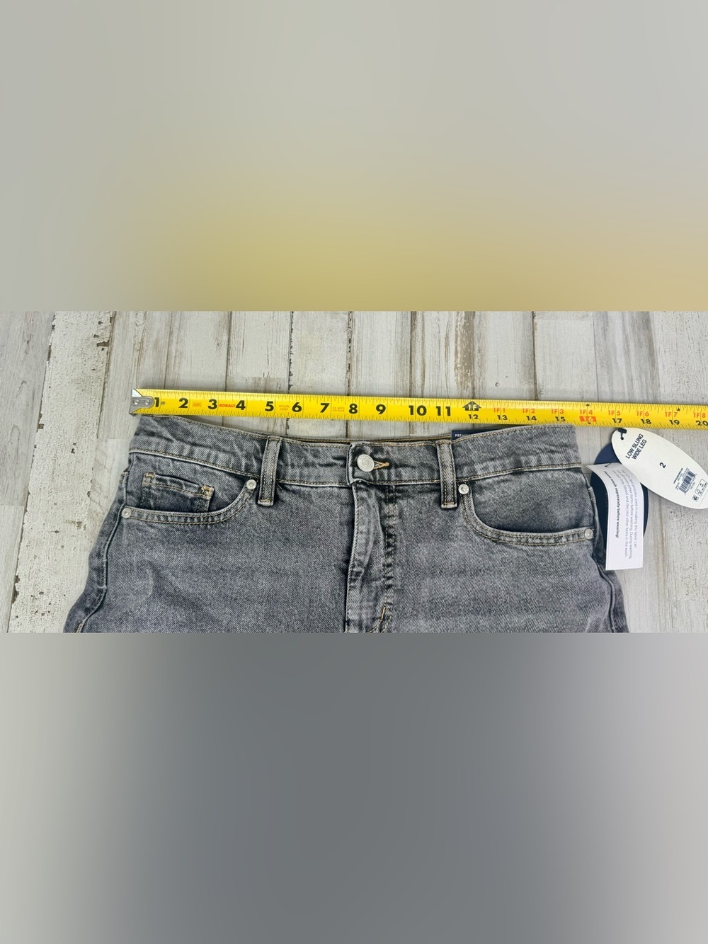 NWT Scoop Jeans Womens 2 (32x29) Gray Relaxed Wide Leg Slung High Rise - Picture 5 of 10